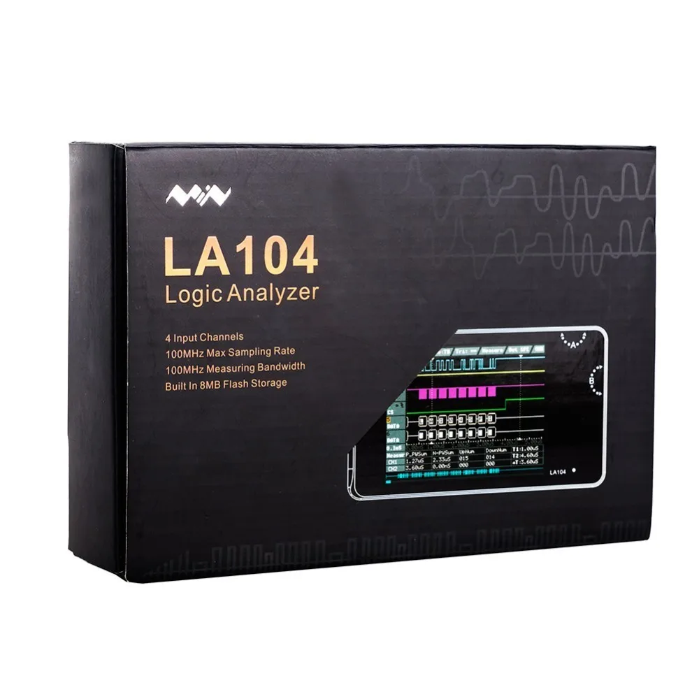 Мини DSO LA104 цифровой логический анализатор 2," экран 4 канала Осциллограф SPI IIC UART программируемый 100 МГц максимальная частота дискретизации