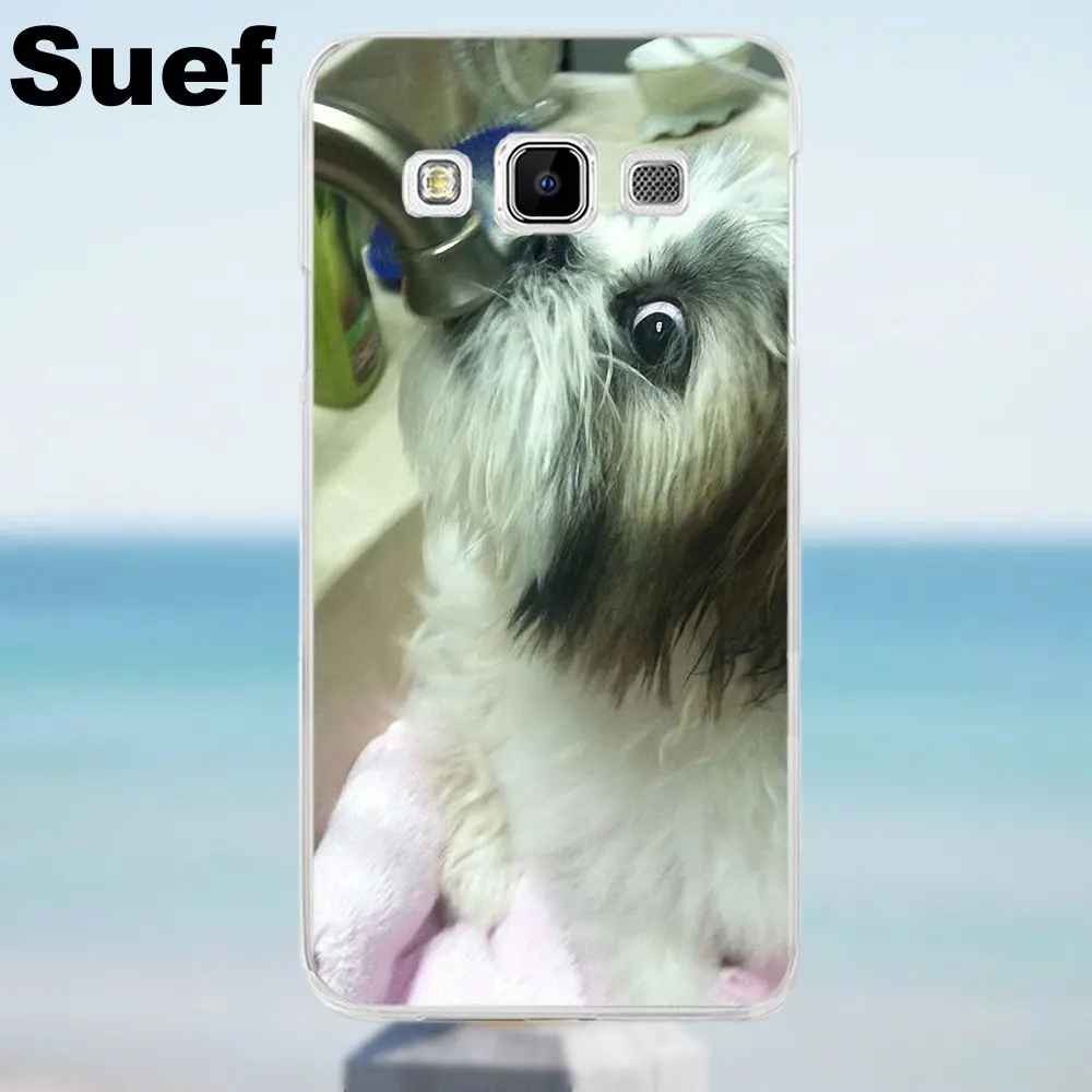 Мягкий чехол для мобильного телефона чехол Coque тцу Shitzu Собака Щенок для Galaxy Alpha Core Prime Note 2, 3, 4, 5, S3 S4 S5 S6 S7 S8 mini edge Plus