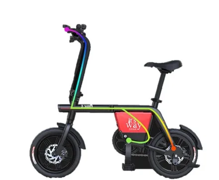 Складной электрический велосипед 10-дюймовый 21 скорость 48 В литиевых Батарея 240 Вт Электрический скутер