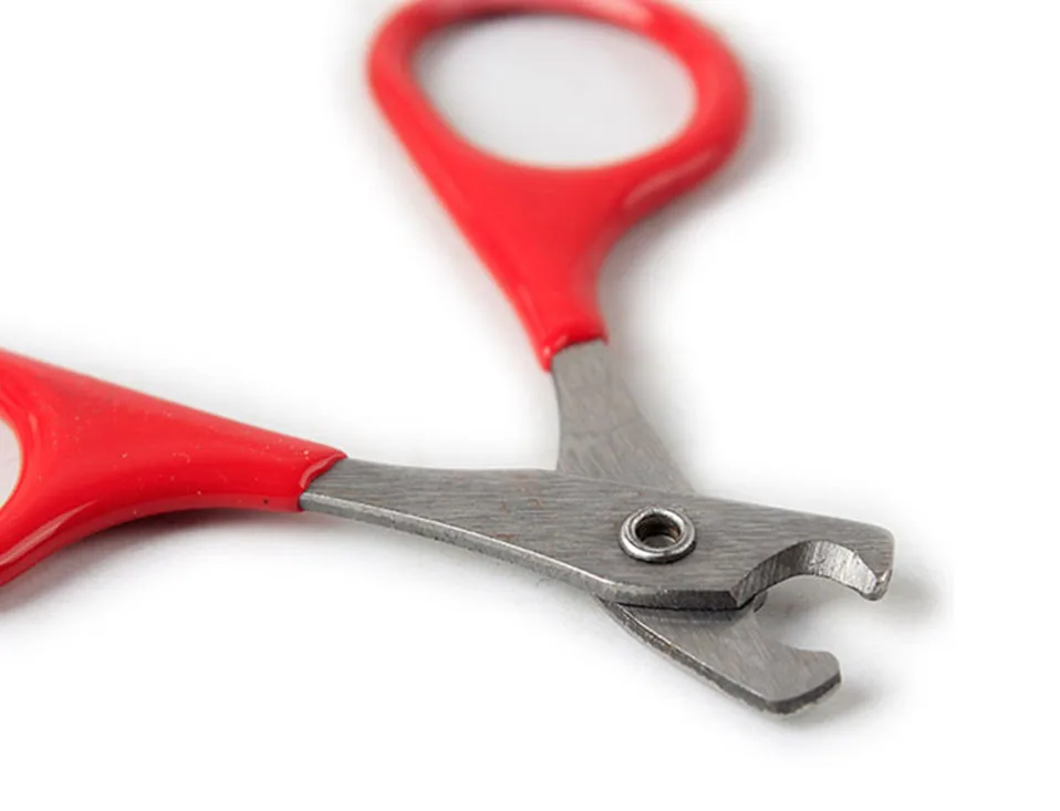 1 PCS Metallic red scissors for cats Solid and durable scissors for claws cat cats products for pets cat nails                   (5)