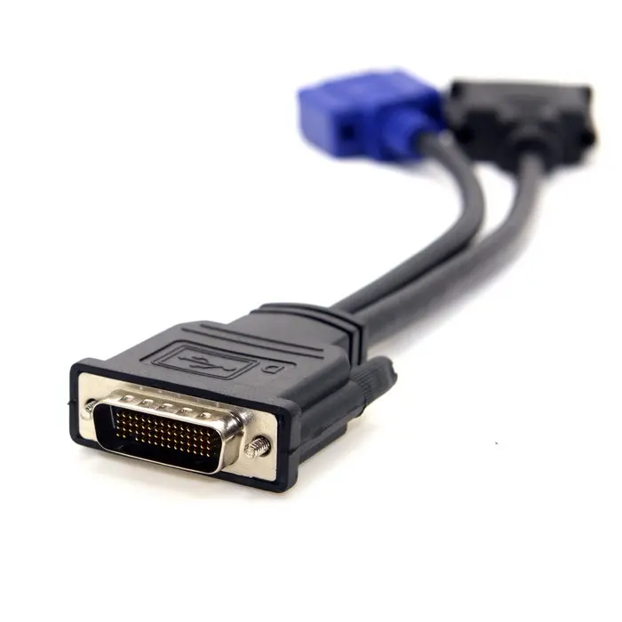 Dms-59 штекерным DVI 24 + 5 Женский и VGA RG 15pin Женский Splitter удлинитель 15 см DVI VGA адаптер конвертер разъем