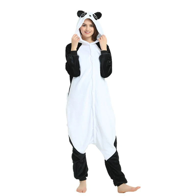 Cute Kungfu Panda Kigurumi Flannel Cartoon Cosplay Onesie Warm Panda