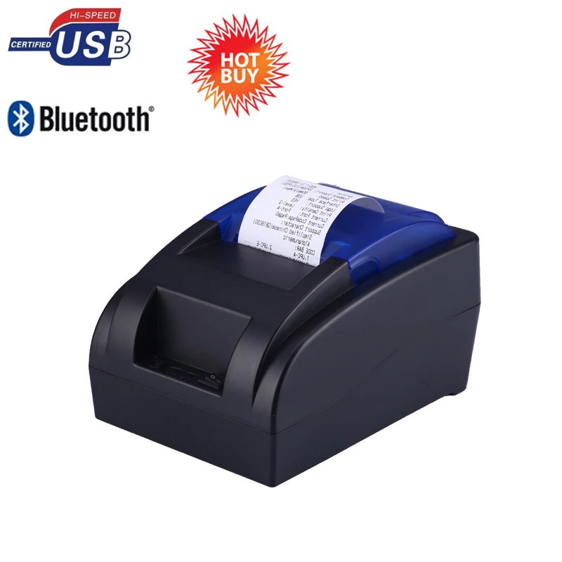 Cheap Bluetooth thermal receipt printer with Blue or gray top cover new 58mm pos printer machine for Android & IOS HS-58HUAI