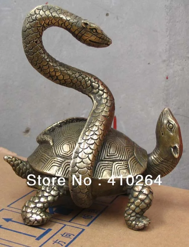 

Turtle snake total dance Bronze Statue
