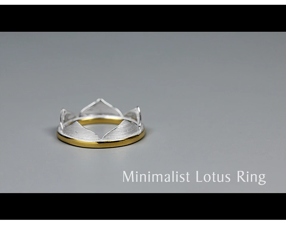 Lotus Fun реальные 925 пробы серебро Природный творческий ручной Fine Jewelry минималистский цветок лотоса кольца для Для женщин