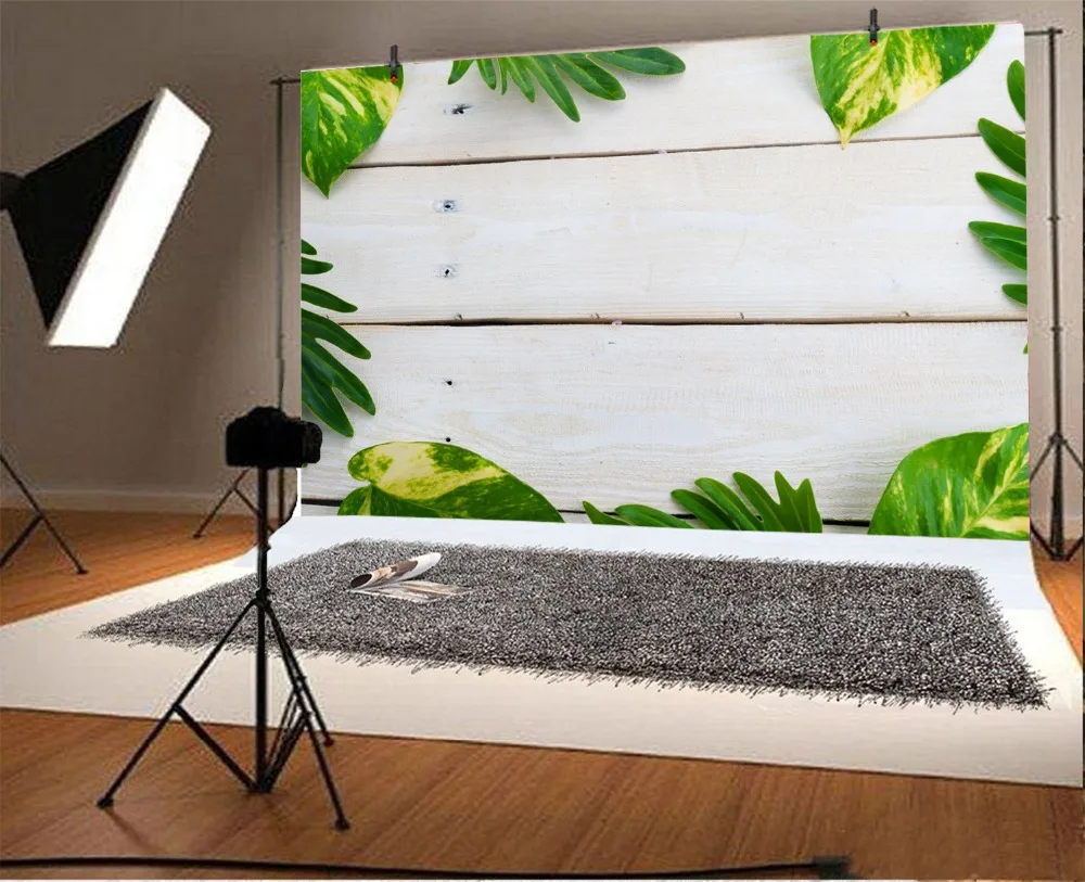 Laeacco Leaf Wooden Board Portrait Scene Baby Children Photography Backdrop Customized Photographic Background For Photo Studio Laeacco Leaf Wooden Board Portrait Scene Baby Children Photography Backdrop Customized Photographic Background For Photo Studio