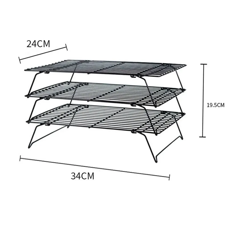 3 Слои Кухня кухонные принадлежности, приспособления для охлаждения вешалка для сушки Стенд складной печенье торты барбекю хлеб кулер держатель 899
