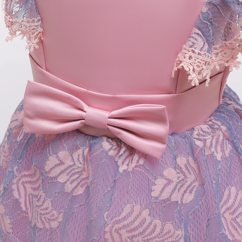 New Lace Baby Girls Dress Princess Wedding Party Kids Dresses For Girls Prom Gown 2019 Formal Children Evening Clothing 10 Years (3)