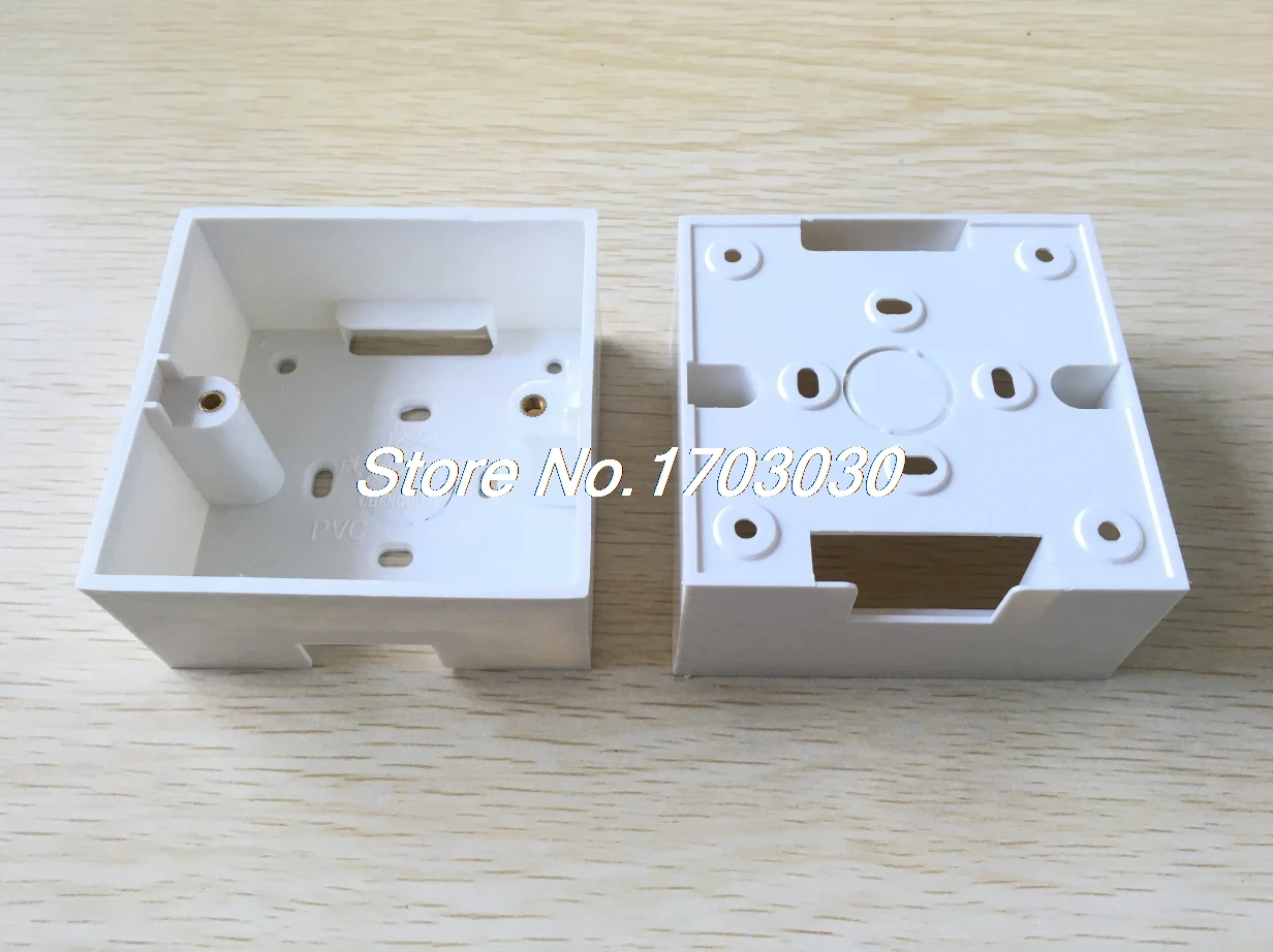 

5 x White PVC Flush Mount One Gang Wall Switch Pattress Back Box 86x86x40mm