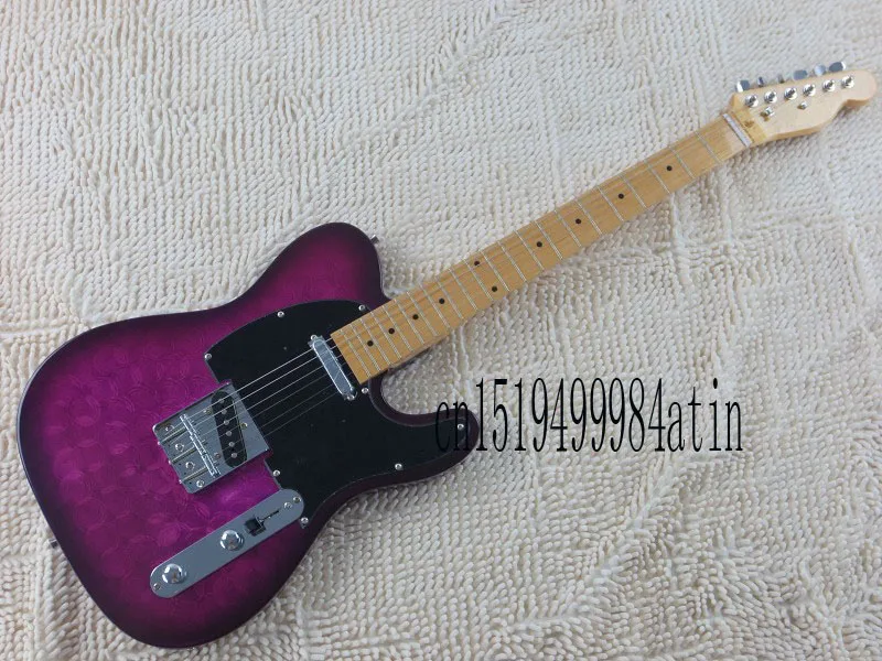 

free shipping hot wholesale TELE handmade pattern purple spot sale guitar telecaster electric guitar