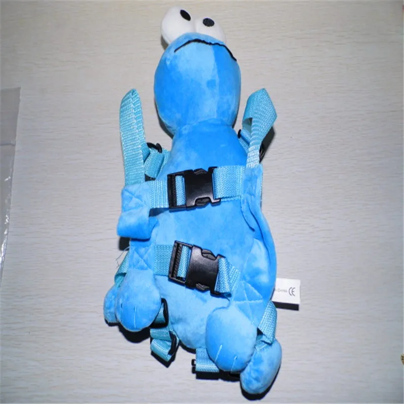 Синего цвета с принтом «Элмо» приятель Голдбаг животных 2 в 1 ремни плюшевая игрушка-Рюкзак Детские ремни для малышей Walker