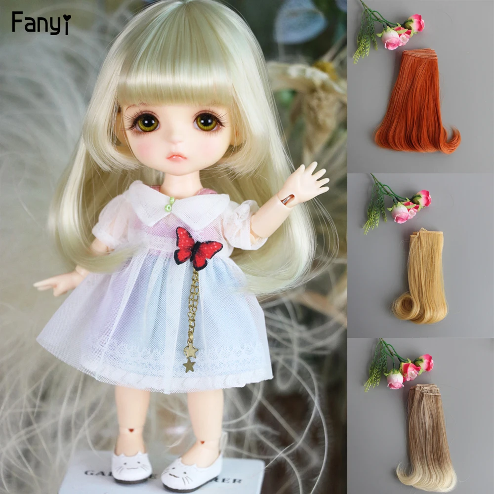 

Doll Hair Wig 15cm Superfine DIY Mini Tresses High-Temperature Material Wig For BJD Doll Accessories
