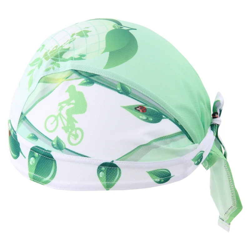 Unisex Green Leaves Printed Cycling Riding Headwear One Size Bike