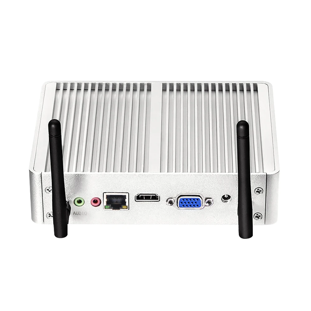  Fanless Mini PC Intel Core i3 5005U Windows 10 Linux Micro Desktop HDMI VGA 6*USB 300Mbp WiFi Gigab