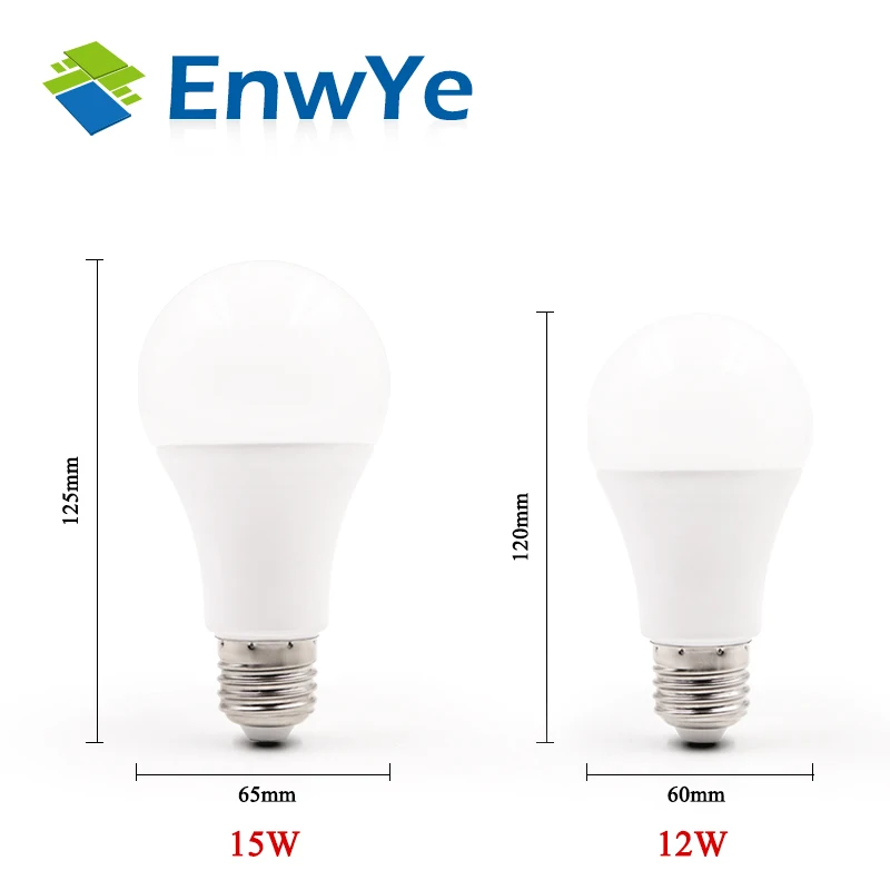 EnwYe светодиодный светильник MR16 6 Вт E27 Светодиодный светильник 6 Вт 9 Вт 12 Вт 15 Вт 220 В светодиодный энергосберегающий светильник DC 12 В светодиодный светильник