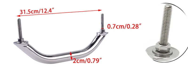 Прочный поручень из нержавеющей стали, полированная ручка, захват, новое оборудование, замена лодки, морской яхты, RV 12 дюймов