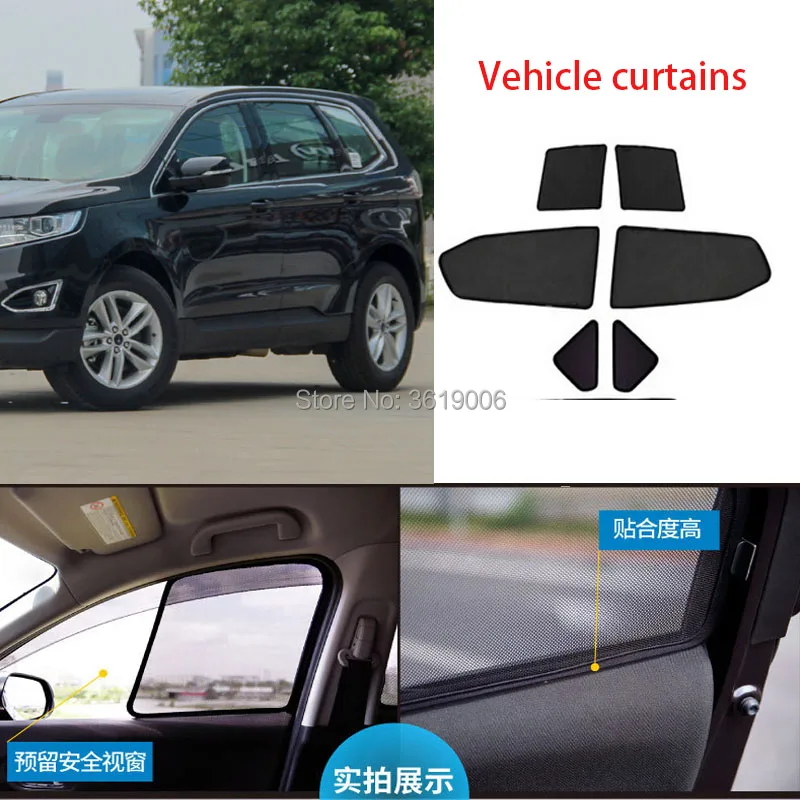 

6pcs High-end custom For Ford FIESTA 2008-18 card type magnetic car curtain sun shade car window shade car styling
