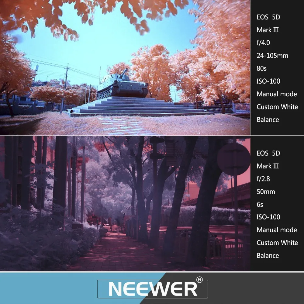 Набор инфракрасных рентгеновских ик-фильтров Neewer 4 шт.: IR720/IR760/IR850/IR950 чехол для фильтра для NIKON CANON
