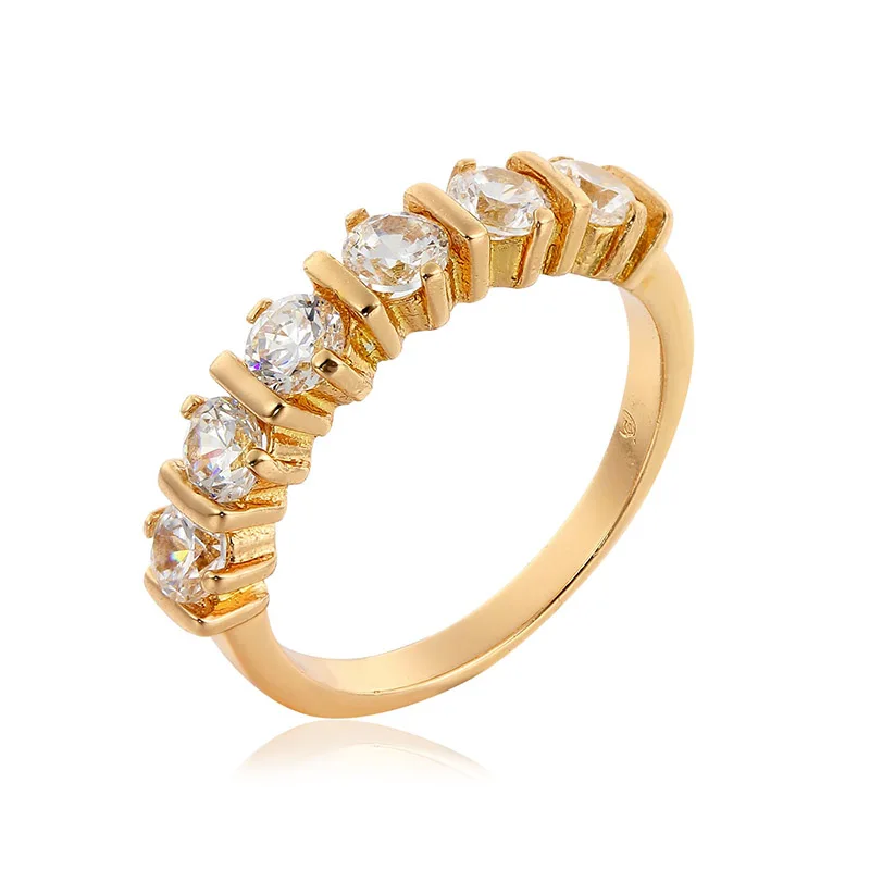 

Cubic Zirconia CZ Yellow Gold Color For Engagement Wedding Rings Women Anillos Bague Jewelry Wholesale Anel Anniversary Sale