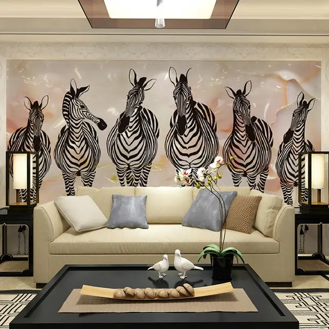 Buy Classic hand painting zebras print home decor