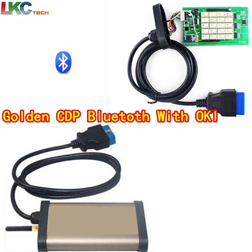 

2019 Newly Auto OBD2 Diagnotic gold tcs CDP PRO With OKI Bluetooth(M6636B OKI Chip) 2015R1 Free Actiavte For Cars/Trucks/Generic