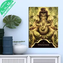 1 Шт. Ганеша Зеленый Целостность HD Печатных Холст Wall Art Плакаты и Принты Плакат Живопись Лучший!