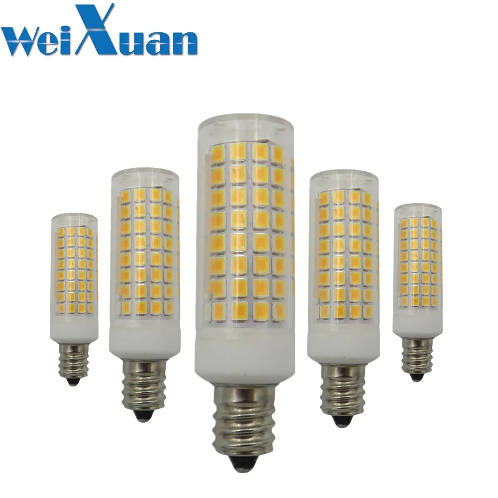 E12 SMD 2835 LED Lamp Bulb 5W AC 110V LED Light 102leds Corn Lamp for