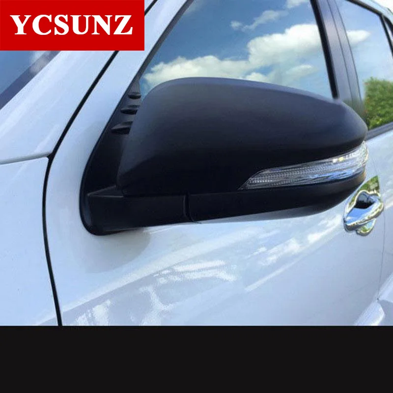 Черная декоративная зеркальная Крышка для Toyota Ki Jang Innova, боковое зеркальное покрытие для Toyota Innova Fortuner Rav4 Hilux Ycsunz