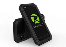 R-JUST Luxury Dirt Shock Waterproof Dropproof 3proofs Metal Aluminum case For iphone X 5s SE 6s 7 8 Plus with Gorilla Glass