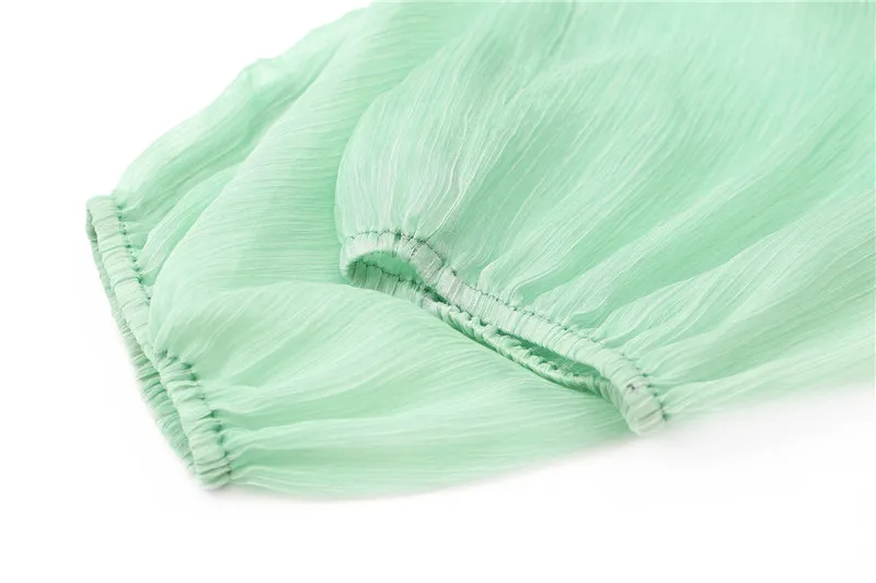 Женские платья с открытыми плечами ELF SACK, мятно-зеленое женское платье А-силуэта с V-образным вырезом для отдыха и вечеринки весной и летом