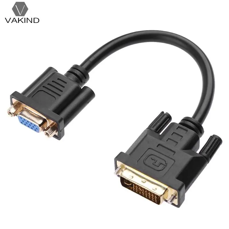23cm Analog DVI 24+5 Male to VGA Female Adapter Cable DVI to VGA M/F