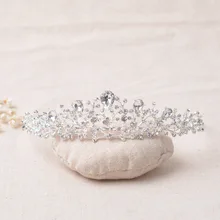 Жемчужная Свадебная повязка на голову, винтажная Хрустальная Серебряная свадебная тиара, корона, украшение для волос, свадебный головной убор, женские аксессуары для волос