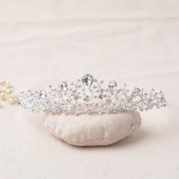 

Pearl Wedding Headband Vintage Crystal Silver Plated Bridal Tiara Crown Hair Jewelry Wedding Headdress Women Hair Accessories