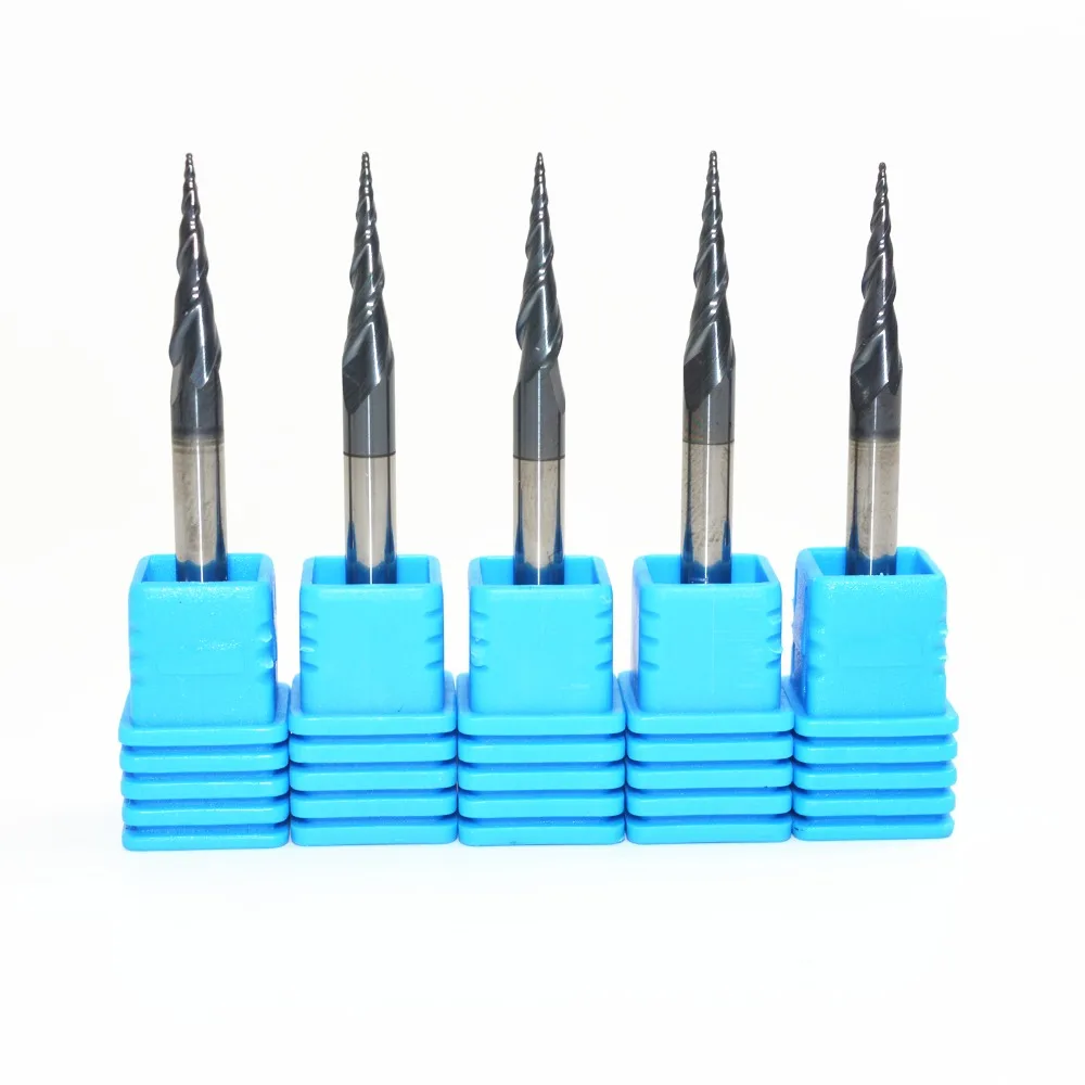 shipping-5PCS, R0.25* D4* 15* 50L, HRC55 Вольфрам карбида вольфрама с покрытием Алюминий Покрытие tialn Конические Сверла со сферическим концом, штырь и конус, по дереву