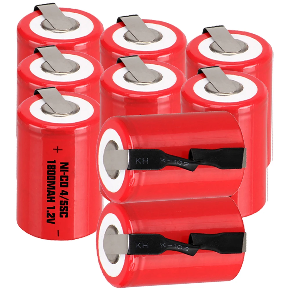 

Lowest price 9 piece 4/5SC battery 1.2v batteries rechargeable 1800mAh nicd battery for power tools akkumulator