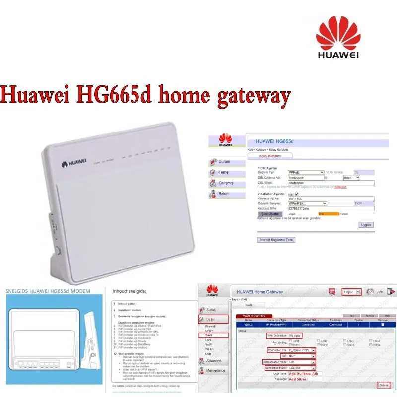 Лот 100 шт. Huawei hg655d домашний шлюз, большой запас готов