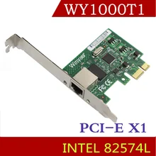 Winyao WY1000T1 Gigabit PCI-E X1 Настольный Ethernet адаптер сетевой карты NIC Intel 82574L чипсет jumbo кадров TSO VLAN PXE WOL