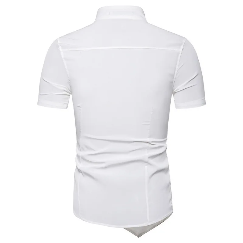 Laamei мужская Тонкая рубашка с коротким рукавом стильные официальные ...