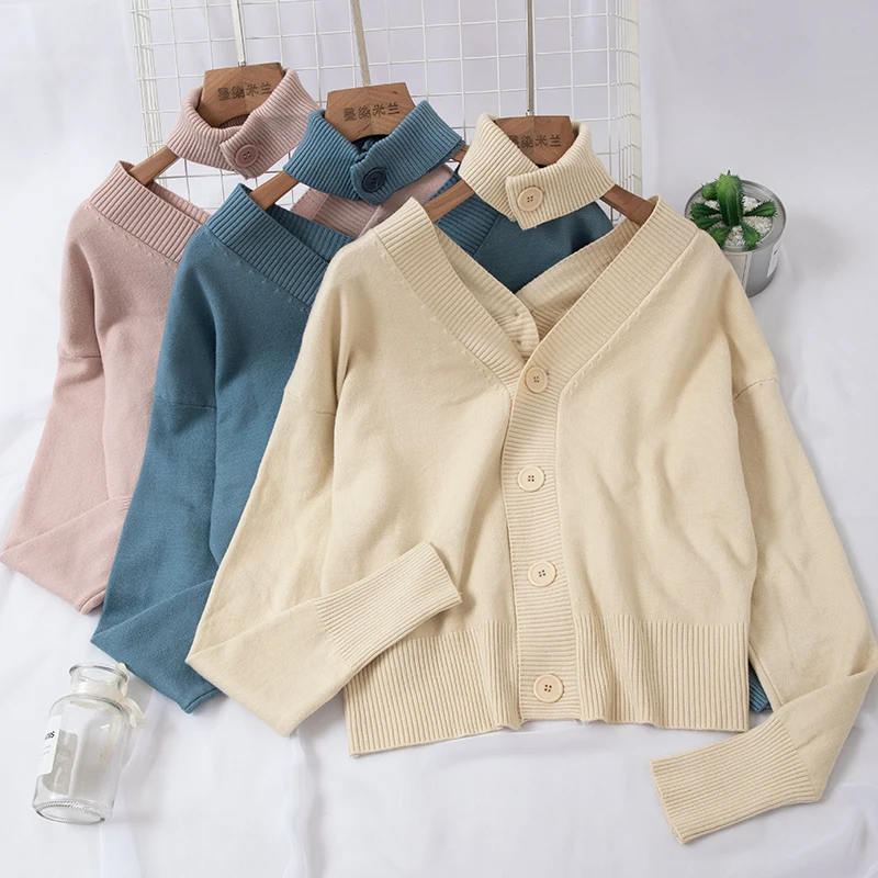 side button wrap cardigan shirts
