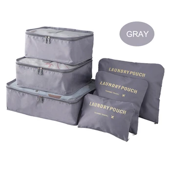 

6pcs/Set Travel Storage Bag Set For Clothes Tidy Organizer Pouch Suitcase Home Closet Divider container Organiser Cube Bag