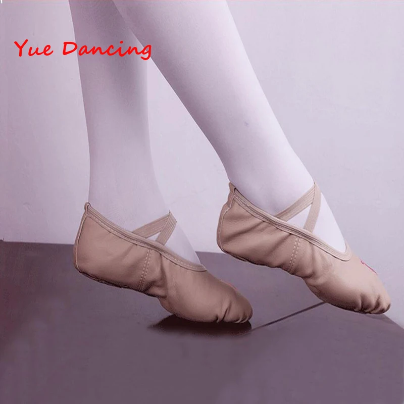 NudeSkin Color PU Leather Ballet Dance Shoes Professional Soft Practice Ballet Shoes Slippers Pointe Dance Gymnastics Shoes