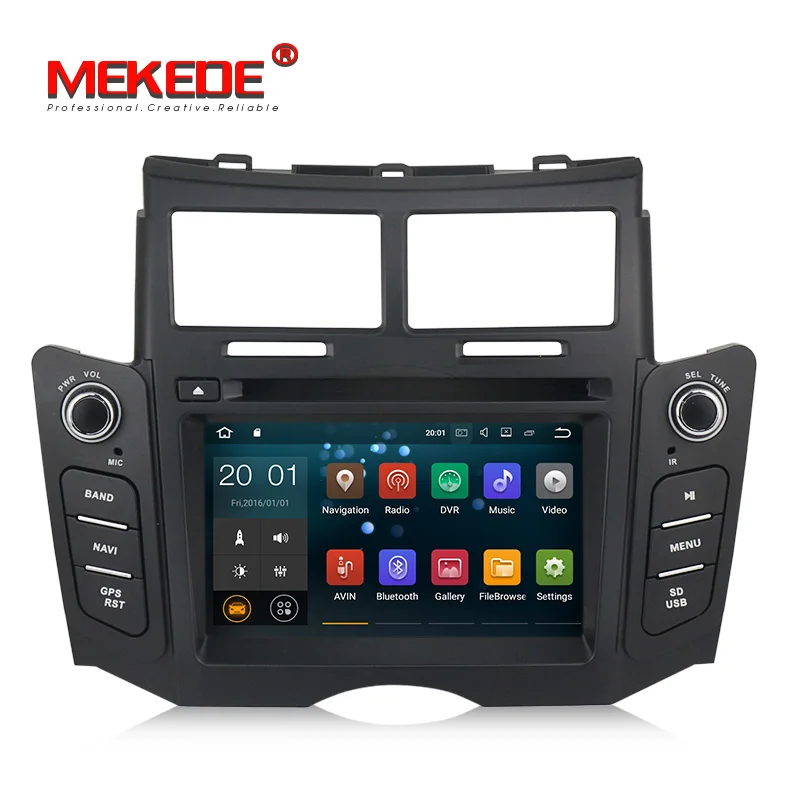 

PX30 Android 9.0 2G +16G ROM Car DVD player Radio Stereo For toyota Yaris 2005-2011 with WIFI BT 3G DAB+ GPS