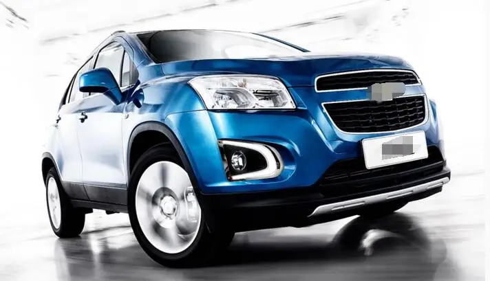 1 комплект для Chevrolet TRAX Chevy светодиодный DRL дневные ходовые огни дневной свет с желтым поворотным сигналом и отверстием противотуманной фары