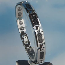 Классический дизайн, черный цвет, углеродное волокно, многослойный вольфрамовый браслет, 3 цвета, доступны 6164