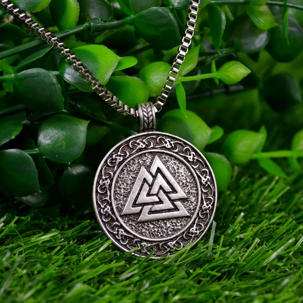 Для мужчин модные солнцезащитные очки в стиле ретро valknut колье с кулоном викингов