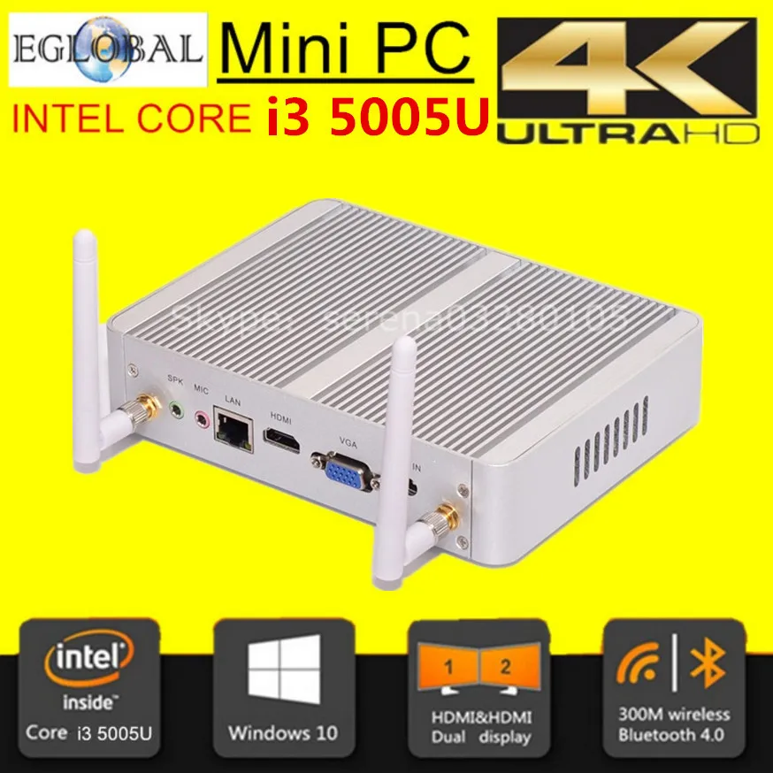 Лидер продаж мини-ПК Broadwell с процессором Intel Core i3 5005U/6100U Windows 10 2 ГГц HD 5500 графика 4K