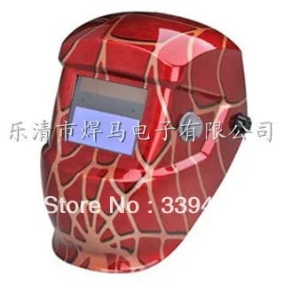 Al162 Welding Helmet Red Spiderweb Solar Auto Darkening Mask New Fashion Cap Free Shipping | Инструменты