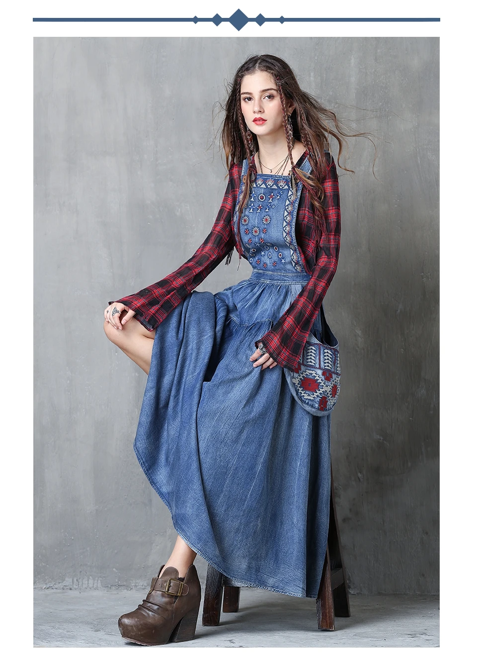 boho overall dress
