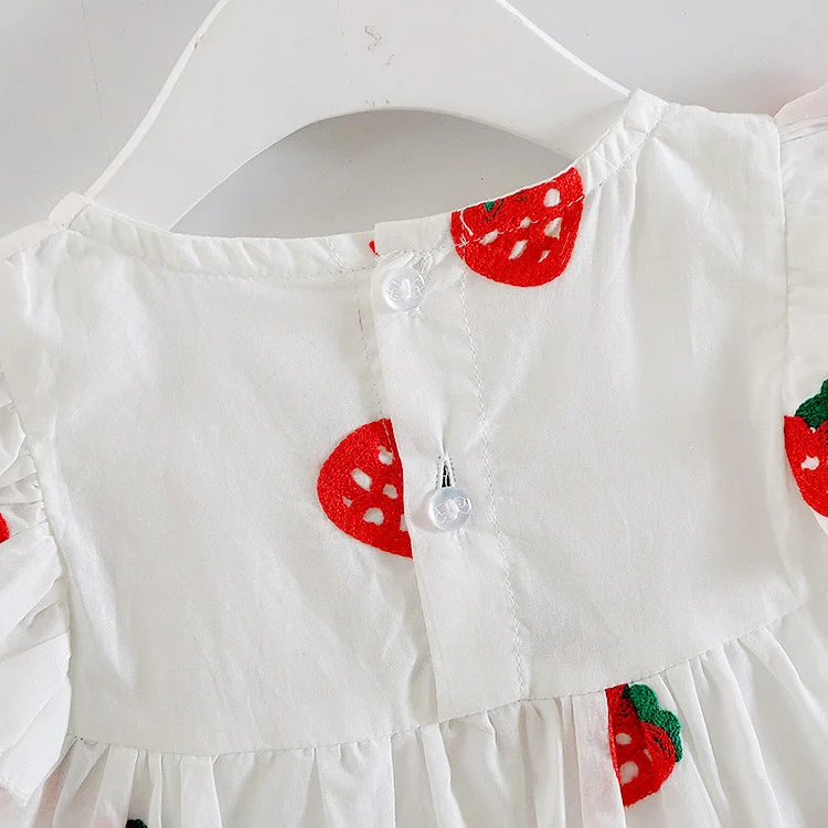Baby Dress O-neck Summer Cotton Stitched Flower Baby Girl Summer Clothes 2 year Baby Dresses Girl 5