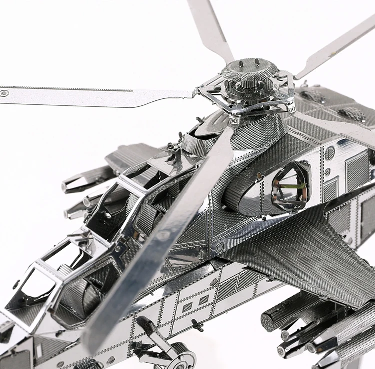 Piececool 3D модели самолета металлическая головоломка WUZHI-10 модели вертолета DIY лазерные режущие Пазлы Модель для игрушки для детей и взрослых